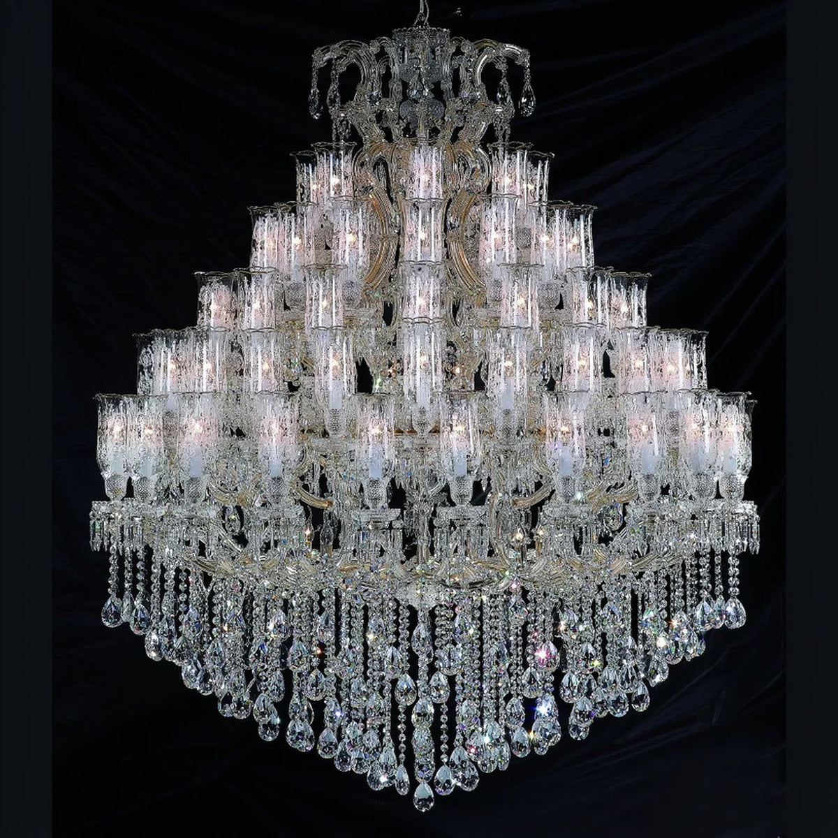 AM0727 — European Candle Crystal Chandelier for Retail Spaces & Gym Spaces