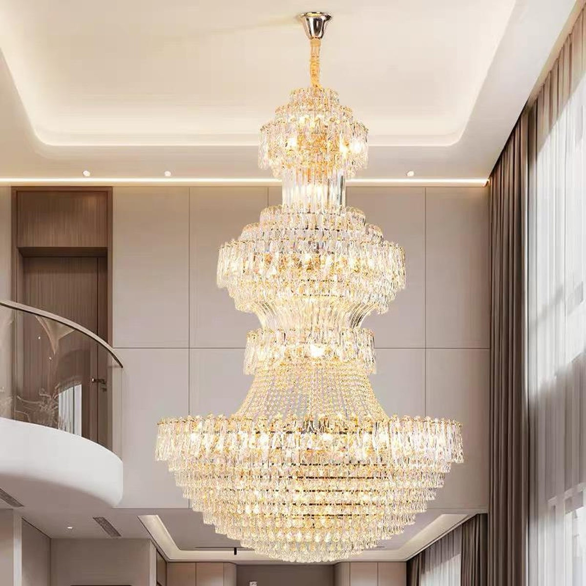 AM0540 — Light Luxury Crystal Chandelier for Living Rooms