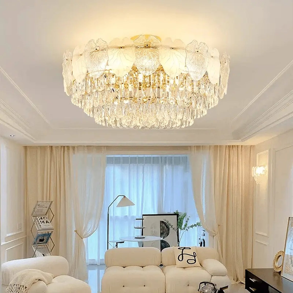AM0646 — Light Luxury Crystal Chandelier for Living Rooms