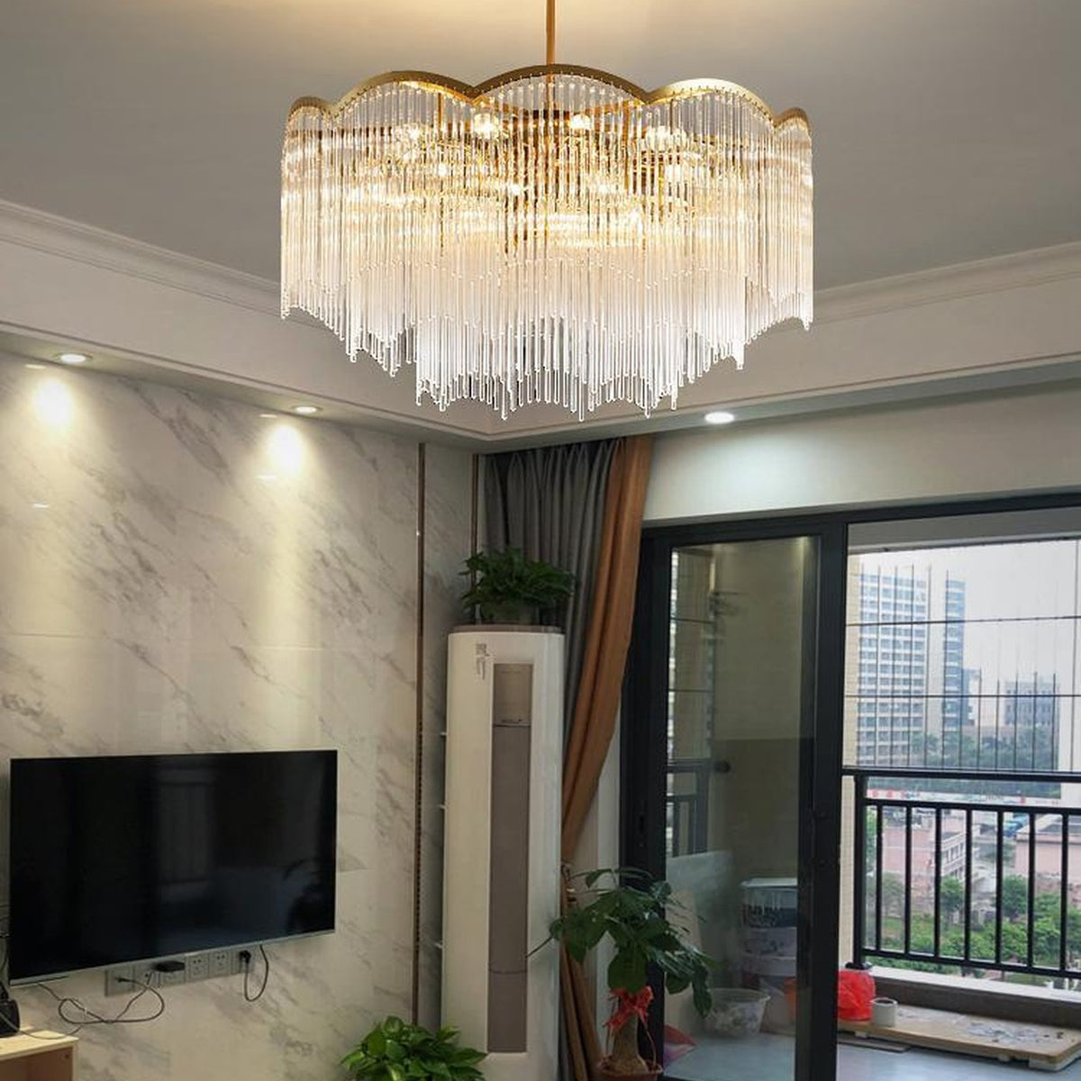 AM0624 — Postmodern Crystal Chandelier for Living Rooms