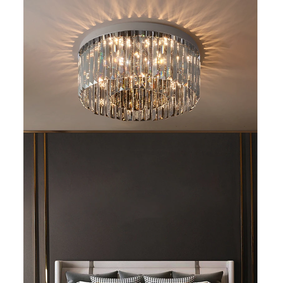 AM0087 · French Flush Mount Triangle Ceiling Light for Bedrooms · 3 Configurations — AM0087, view 4