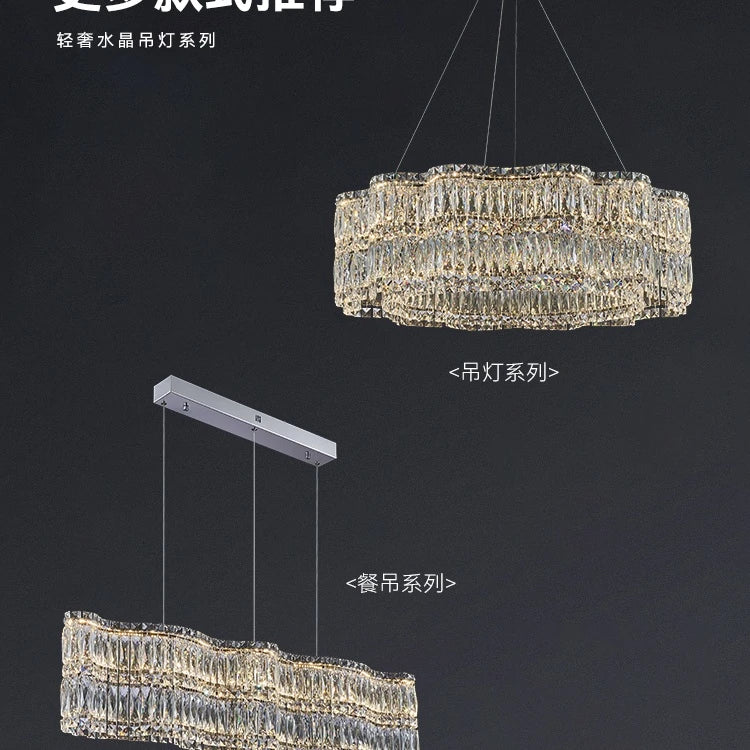 AM0069 · Modern Minimalist Stairwell Crystal Chandelier for Double-Height Spaces — AM0069, view 5