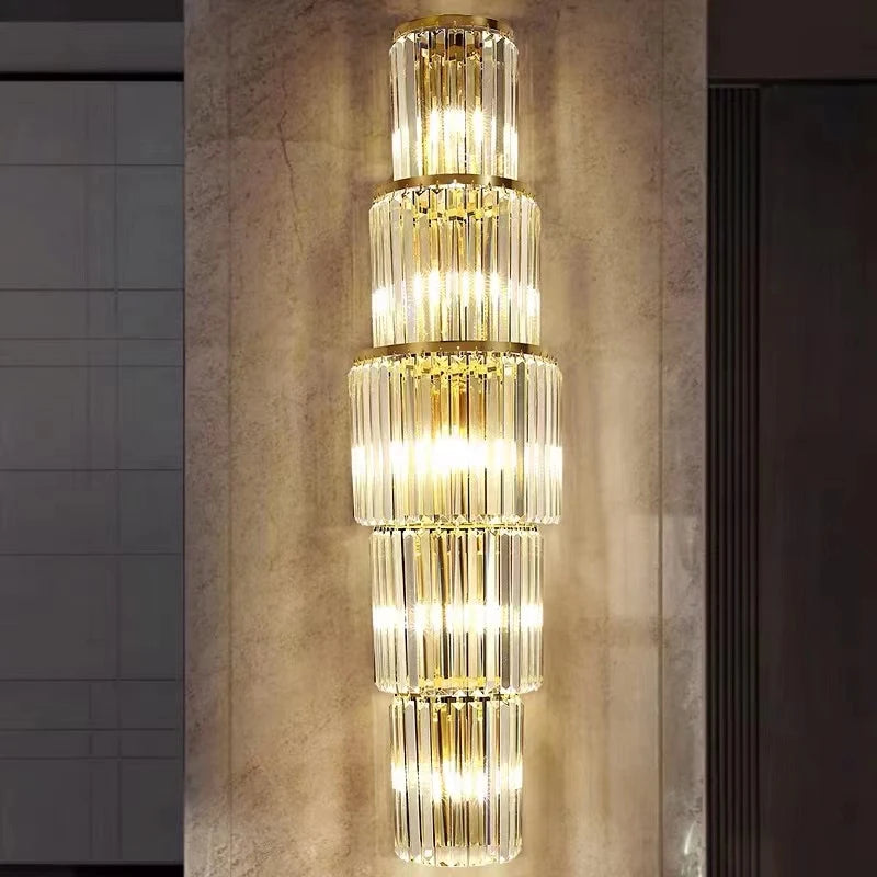 AM0080 · Crystal Wall Sconce Tiered Composition Wall Light for Double-Height Spaces — AM0080, view 6