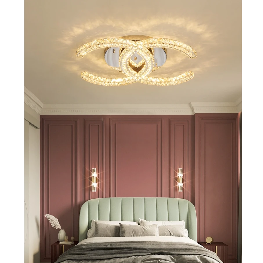 AM0085 · French Round Flush Mount Ceiling Light for Bedrooms · 8 Configurations — AM0085, view 6