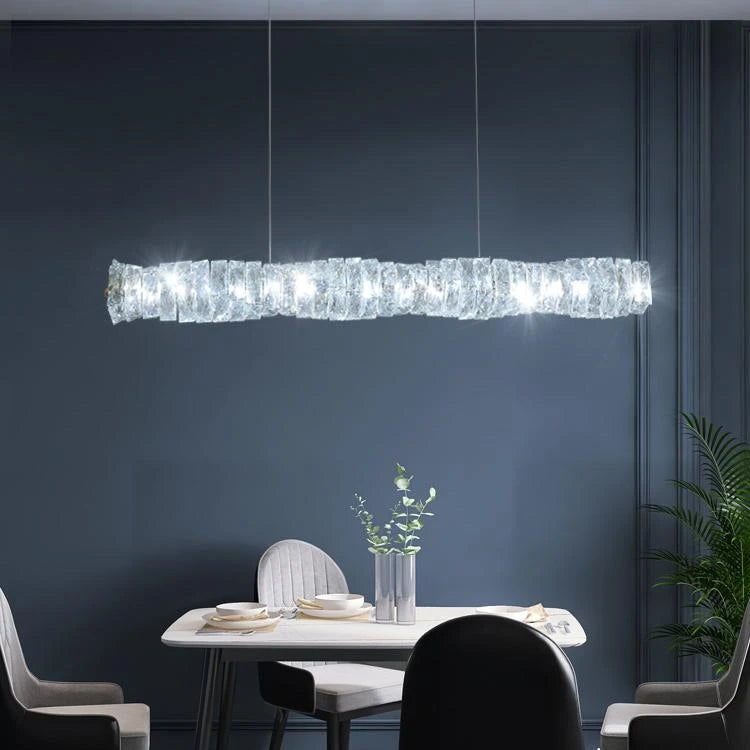 AM0036 · Modern Minimalist Linear Crystal Chandelier for Dining Rooms · 5 Configurations — AM0036, view 6