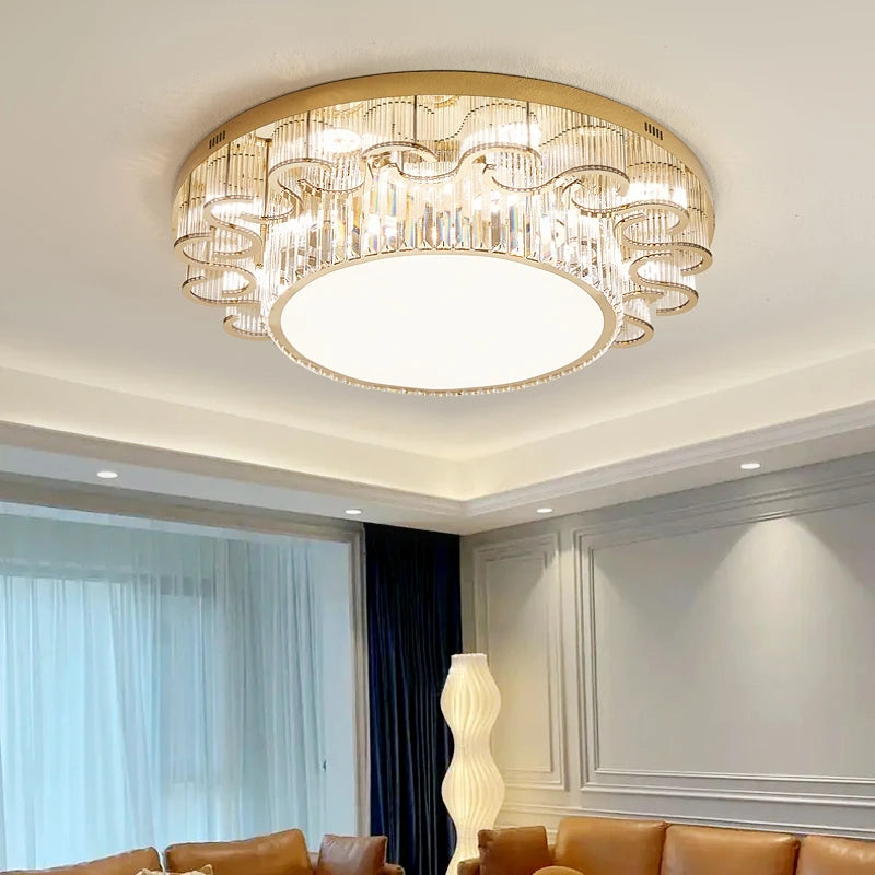 AM0112 · French Flush Mount Oval Ceiling Light for Bedrooms · 6 Configurations — AM0112, view 6