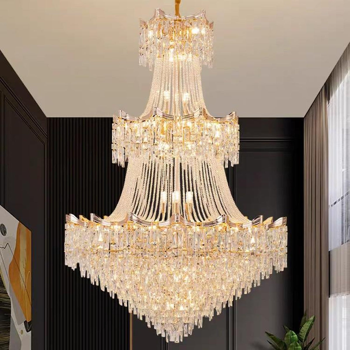 AM0475 — Light Luxury Crystal Chandelier for Living Rooms