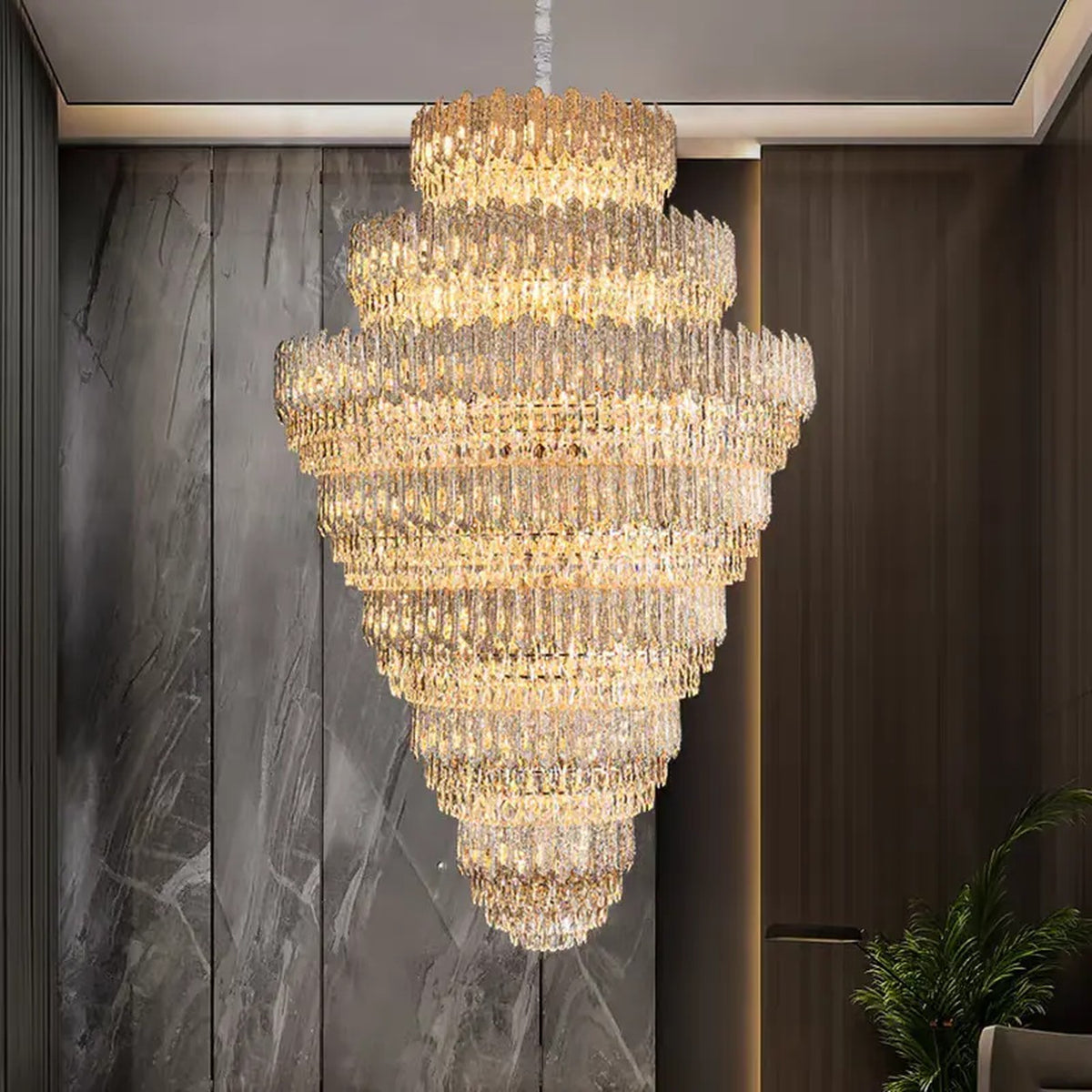AM0595 — Light Luxury Crystal Chandelier for Living Rooms