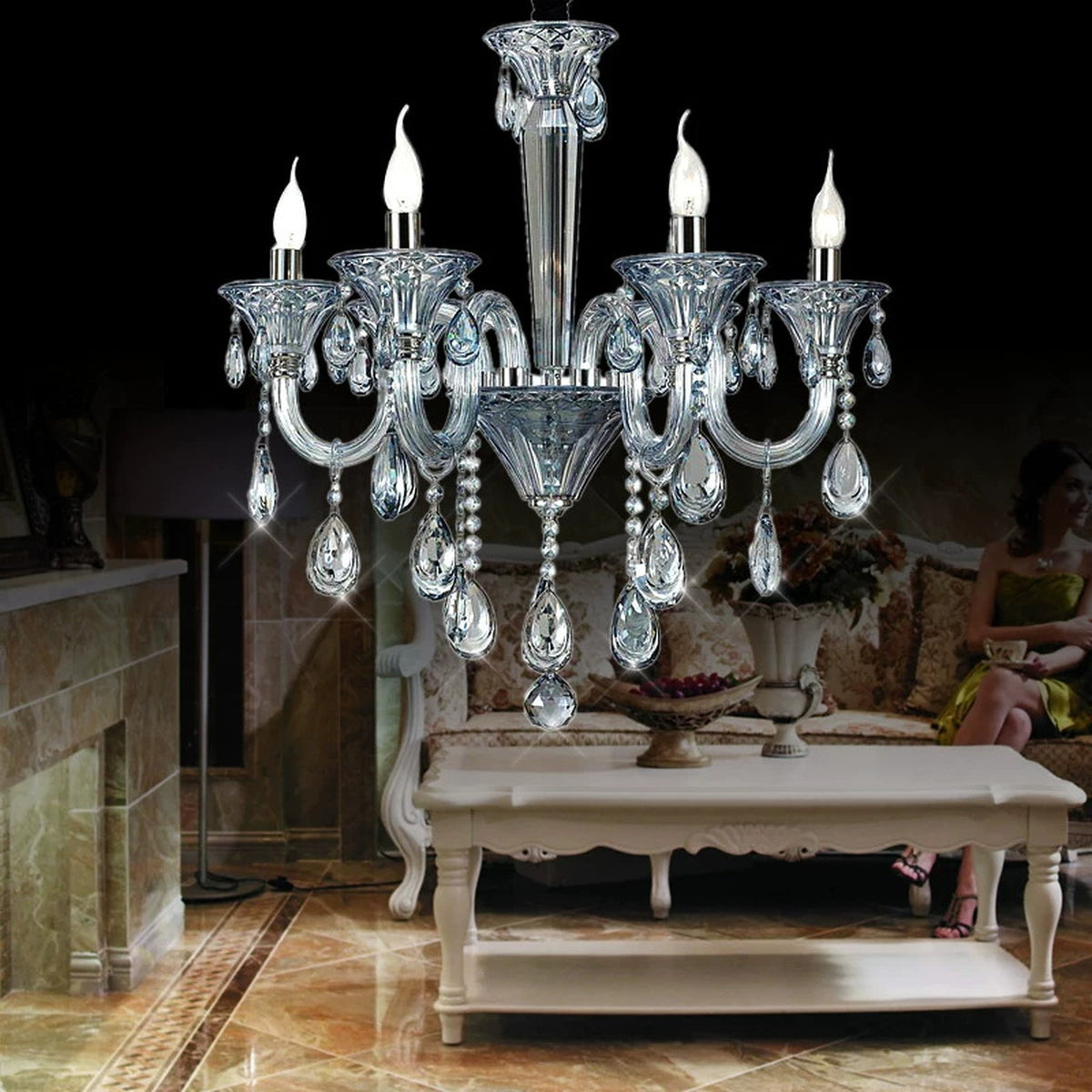 AM0719 — European French Crystal Wall Light for Living Rooms & Dining Rooms