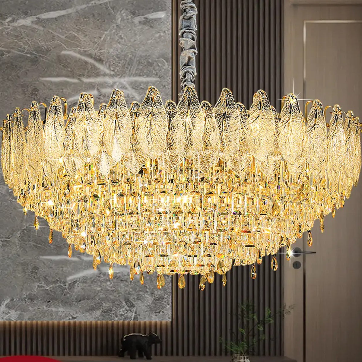 AM0517 — Postmodern Ice Crystal K9 Crystal Chandelier for Living & Dining Rooms