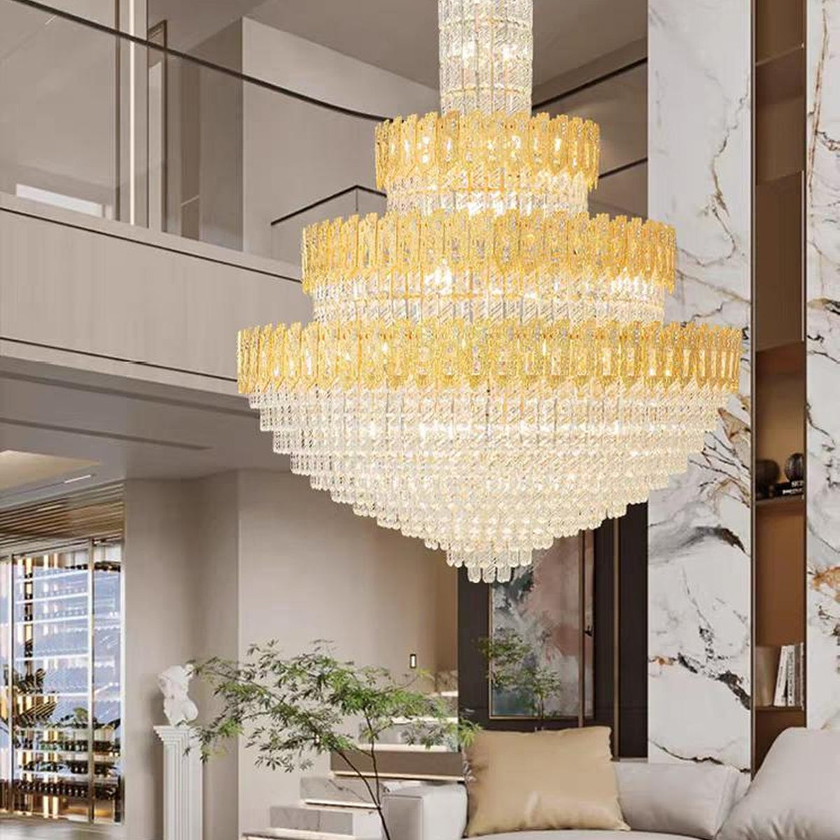 AM0608 — European Stairwell Crystal Chandelier for Living Rooms
