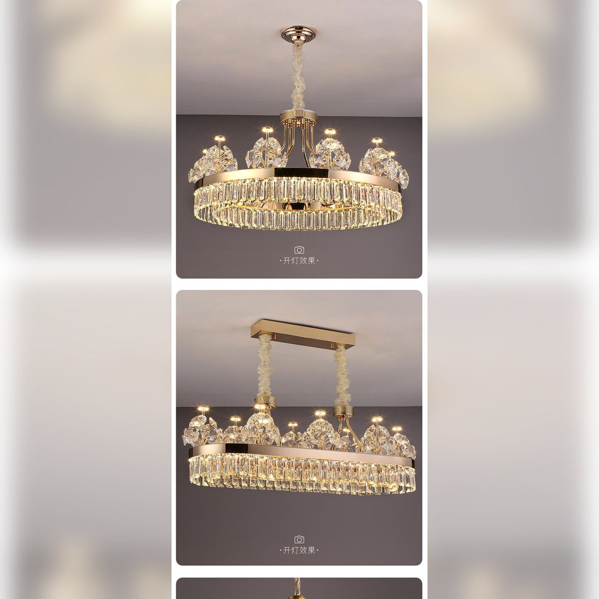 AM0520 — Postmodern Round Crystal Chandelier for Living Rooms
