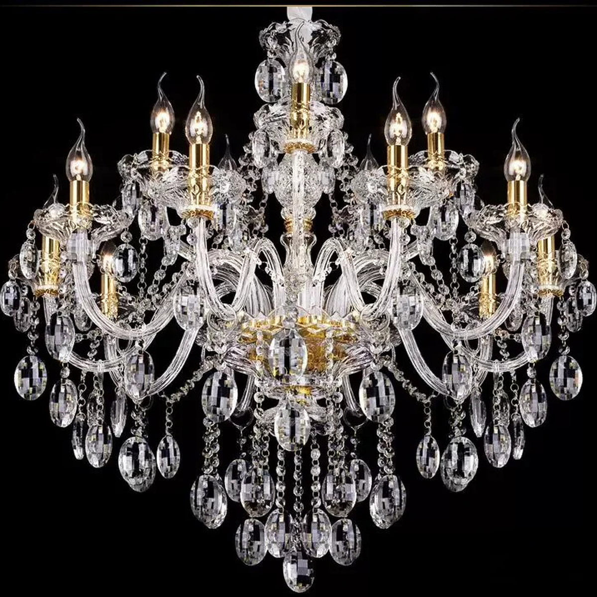 AM0830 — European Grand Hall Crystal Stainless Steel Chandelier for Loft Spaces & Duplex Spaces