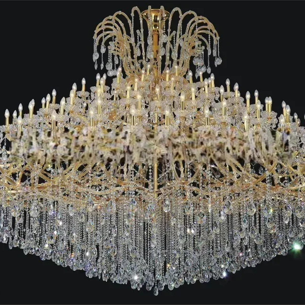 AM0818 — European Stairwell Duplex Crystal Chandelier for Living Rooms & Dining Rooms