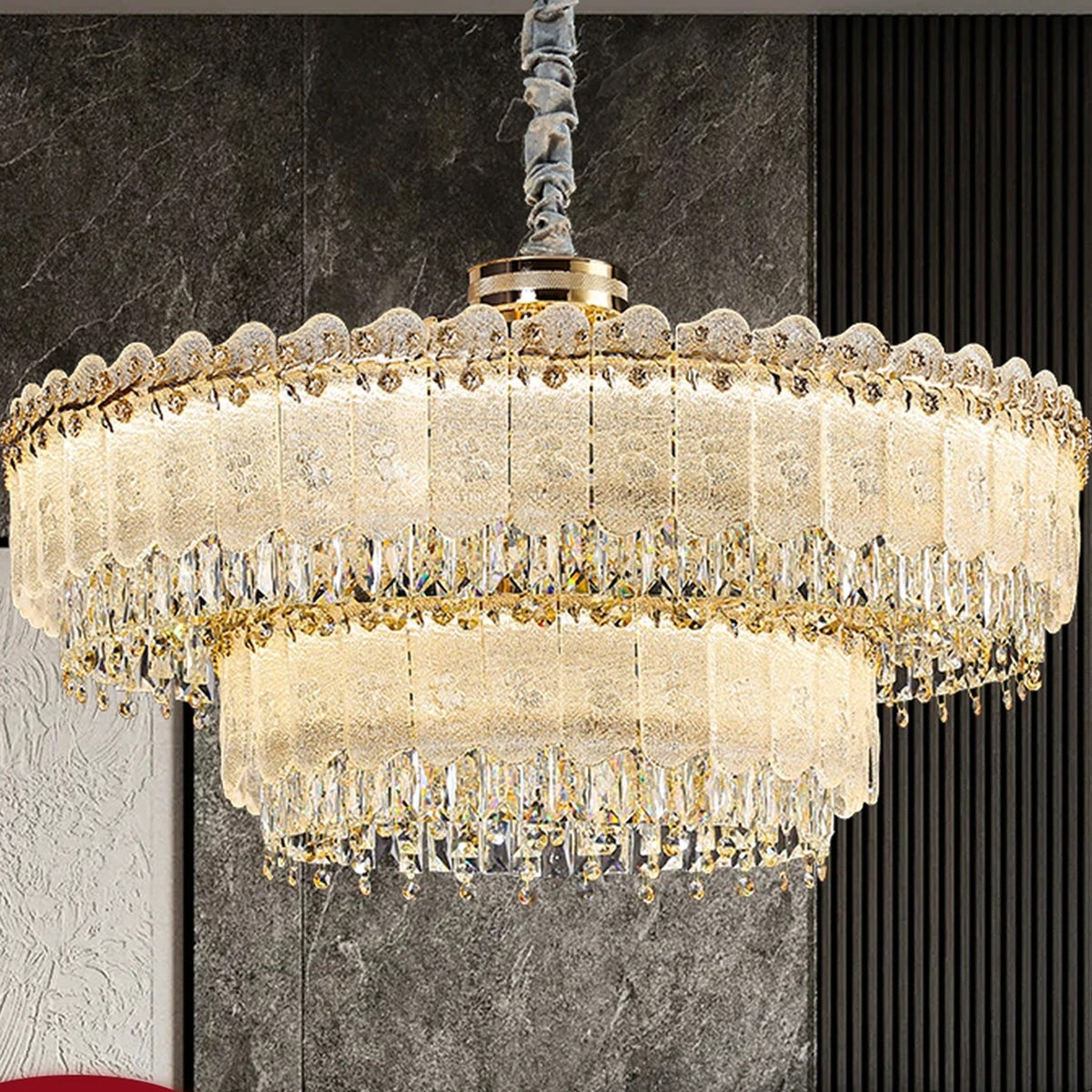 AM0648 — Postmodern K9 Crystal Chandelier for Living & Dining Rooms