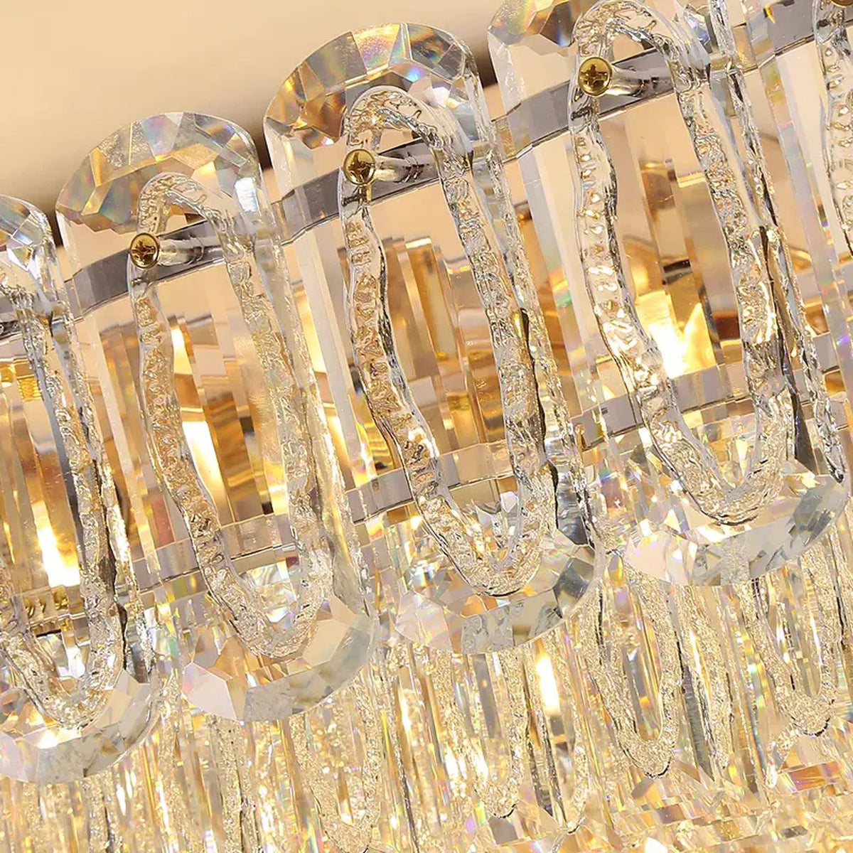 AM0686 — Postmodern Square Crystal Ceiling Light for Living Rooms
