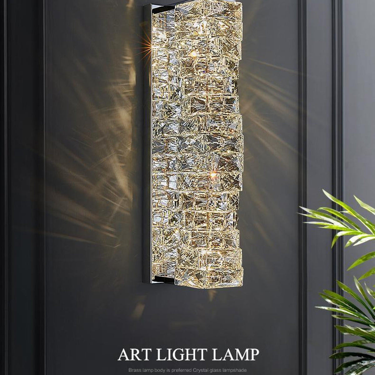 AM0630 — Postmodern Crystal Wall Light for Living Rooms