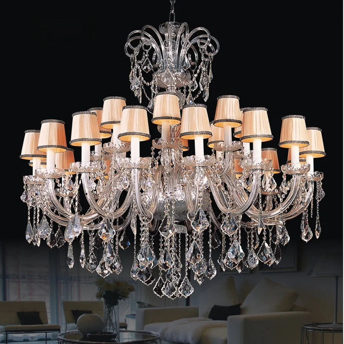 AM0755 — European Crystal Chandelier for Bar Spaces