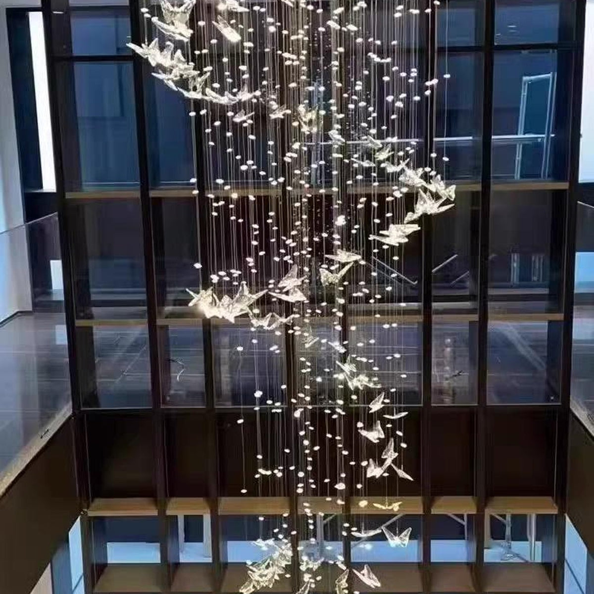 AM0490 — Spiral Staircase Crystal Chandelier for Living Rooms