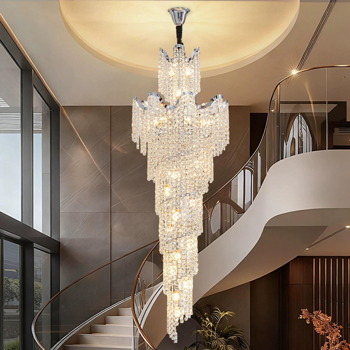 AM0591 — Light Luxury Stairwell Chandelier for Living Rooms
