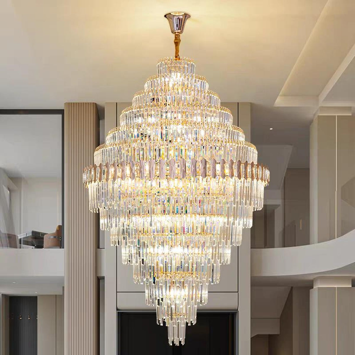 AM0682 — Postmodern Stairwell Chandelier for Living Rooms