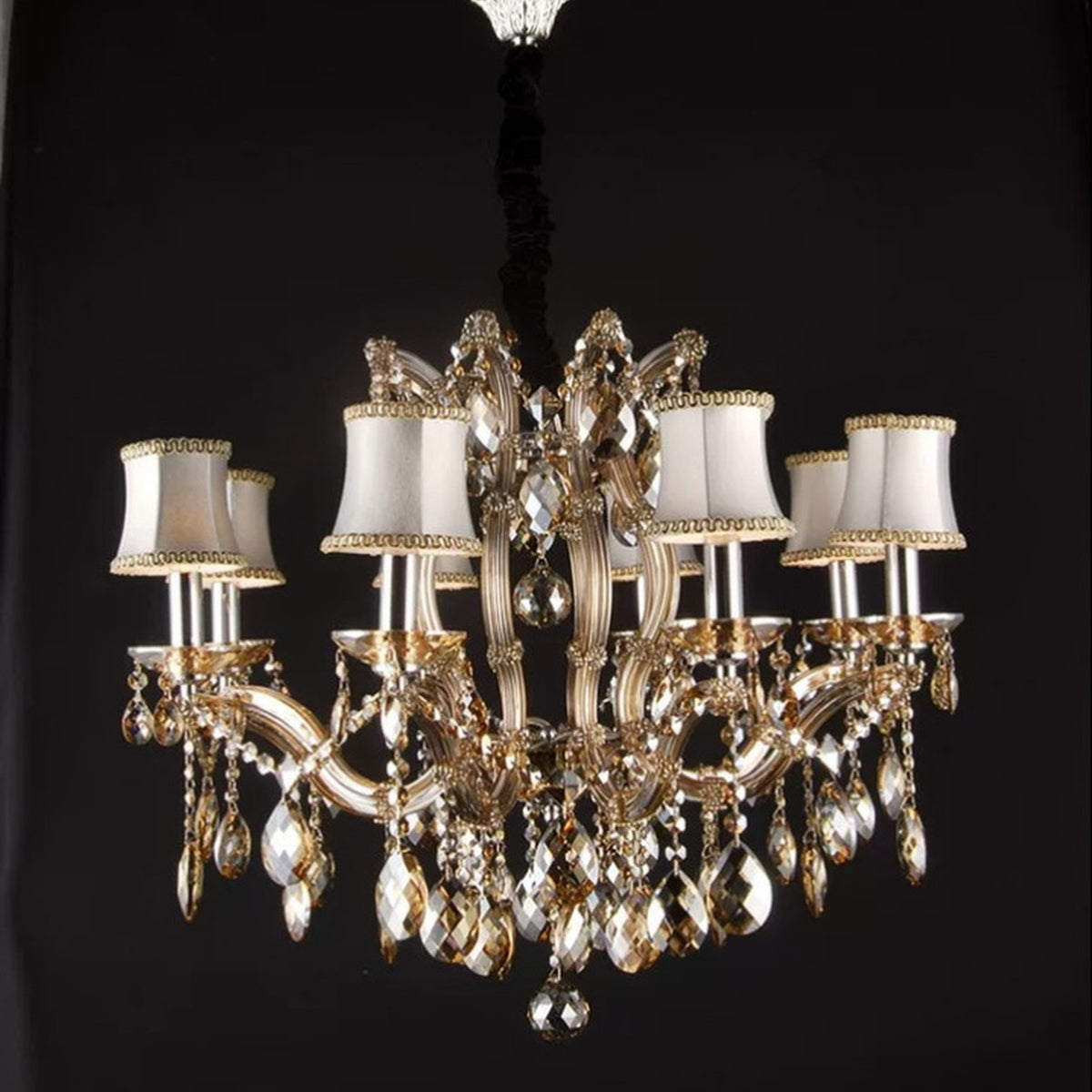 AM0727 — European Candle Crystal Chandelier for Retail Spaces & Gym Spaces