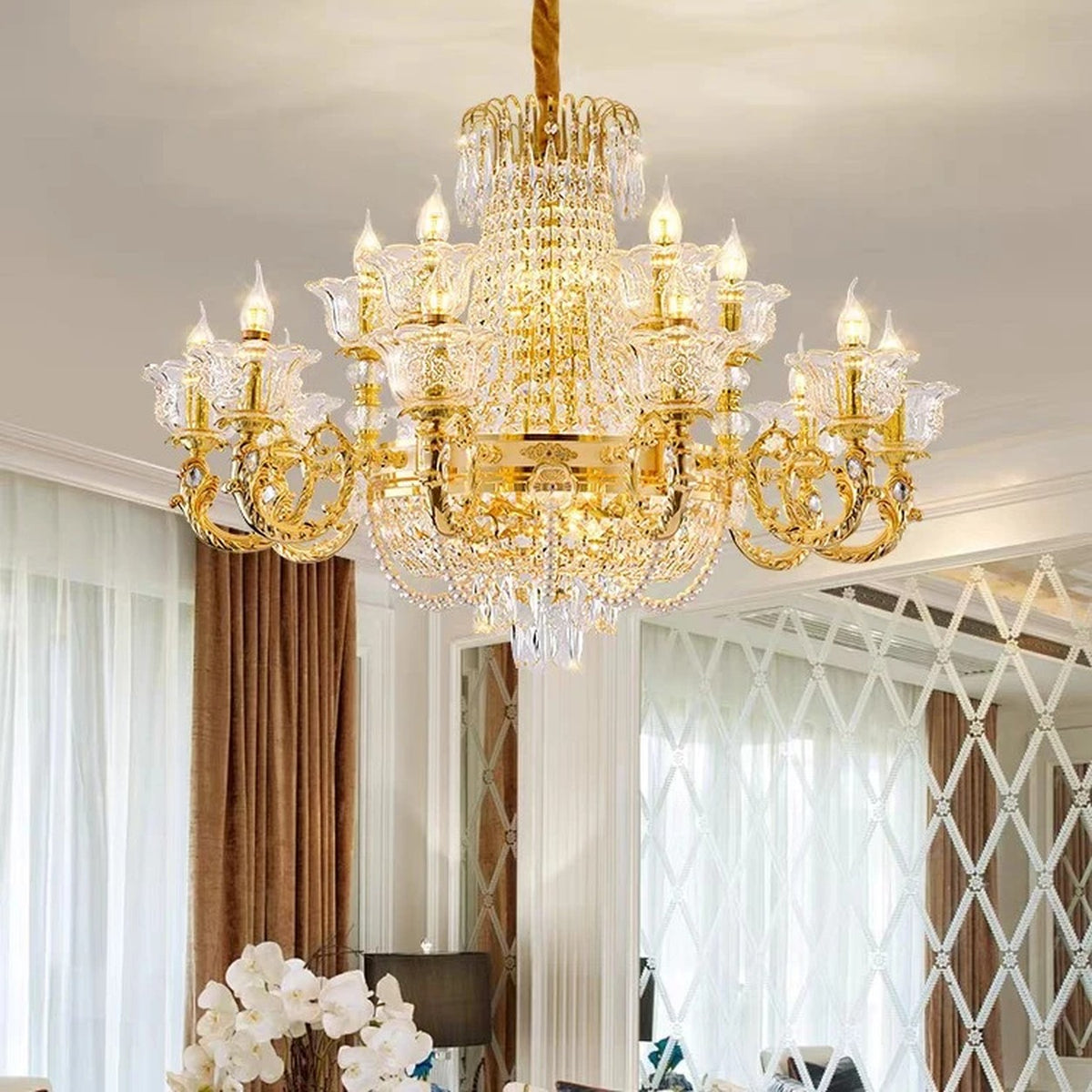 AM0669 — Modern Luxury Crystal Chandelier for Living Rooms