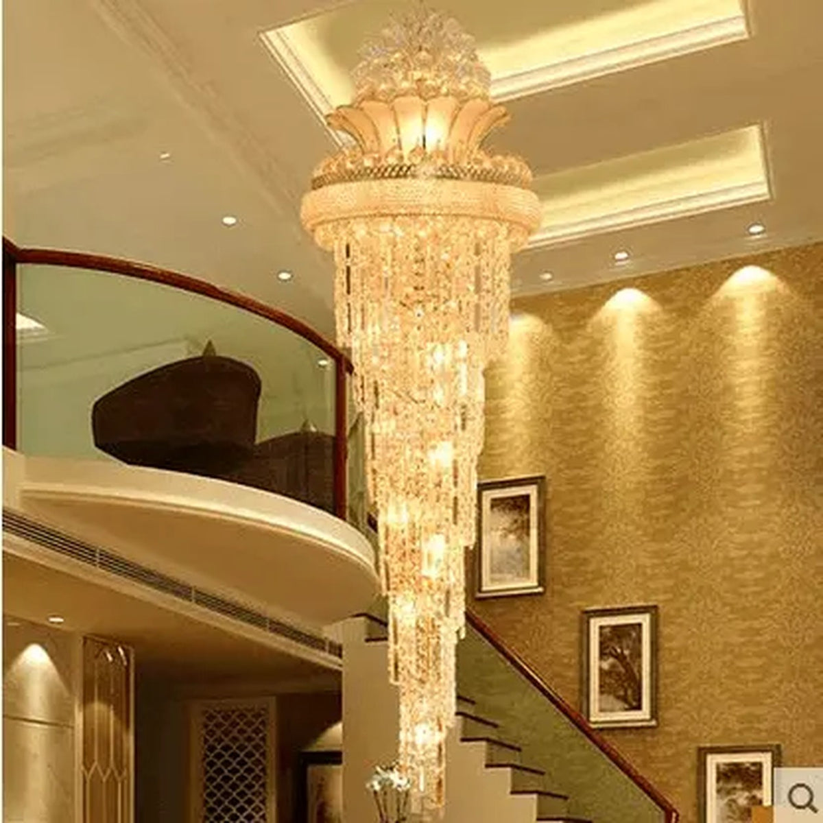 AM0473 — American Crystal Chandelier for Stairwells