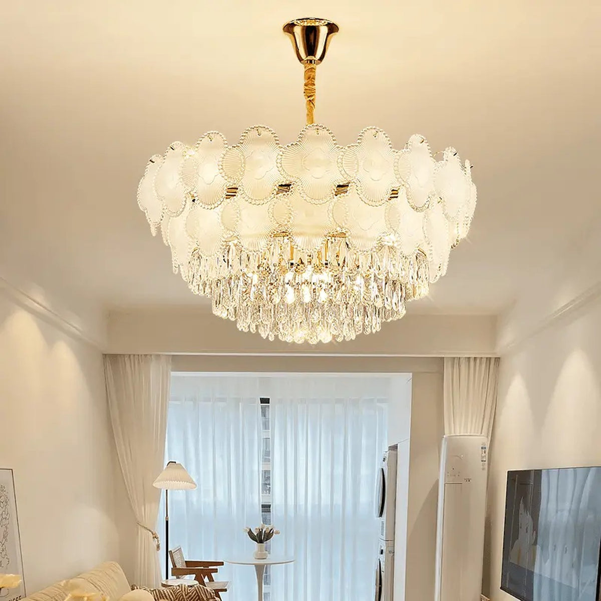 AM0493 — Light Luxury Crystal Chandelier for Living Rooms
