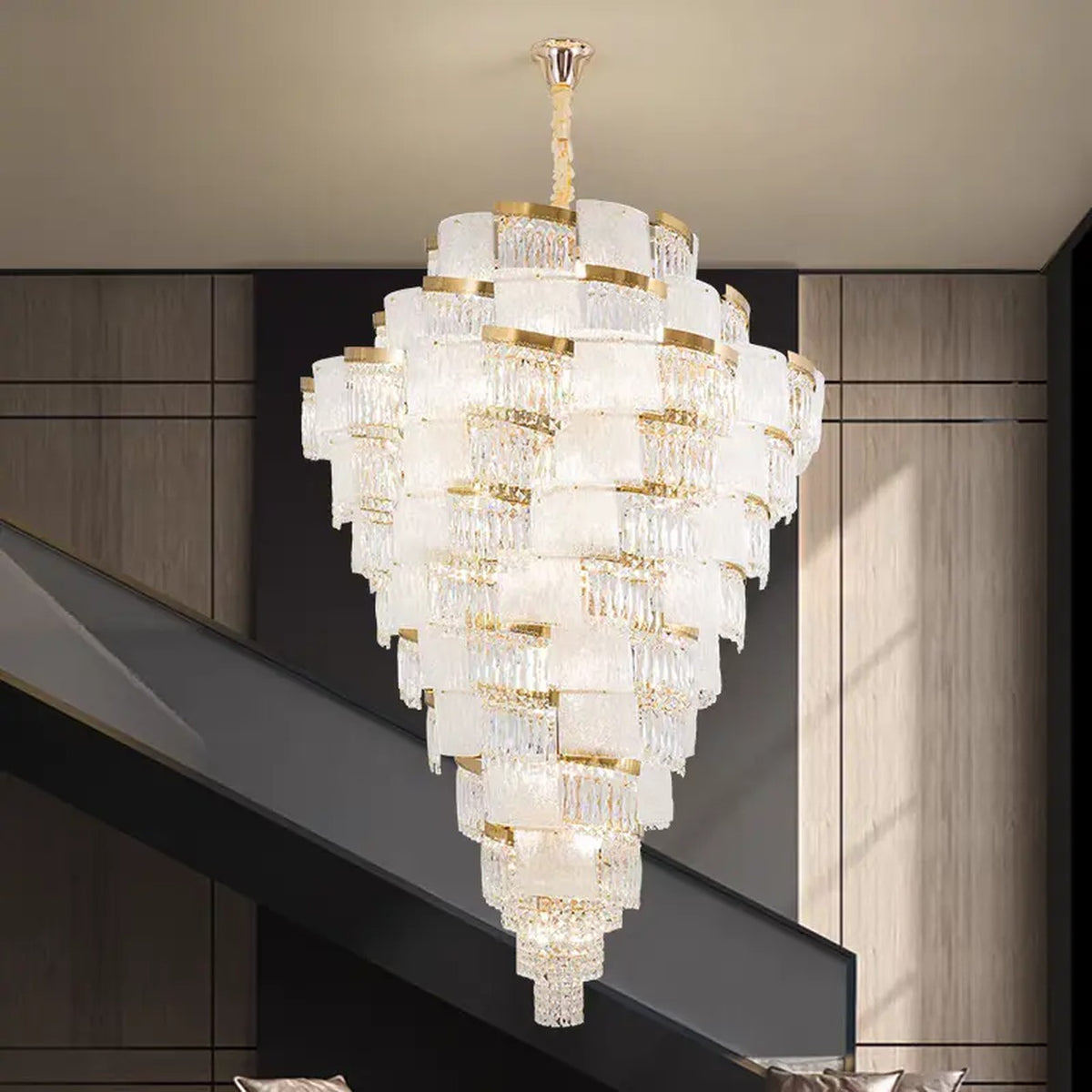 AM0659 — Stairwell Crystal Chandelier for Living Rooms