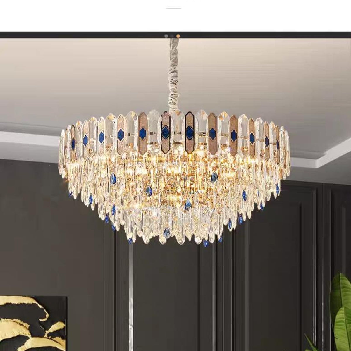 AM0687 — Light Luxury Crystal Chandelier for Living Rooms