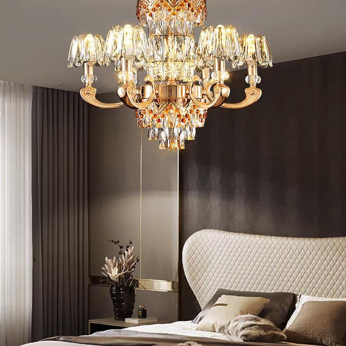 AM0602 — Modern Minimalist Crystal Chandelier for Living Rooms