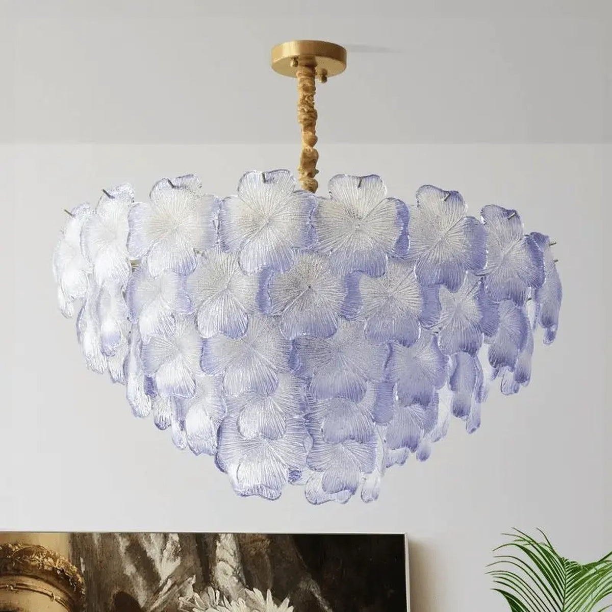 AM0622 — Light Luxury Floral Crystal Chandelier for Living Rooms