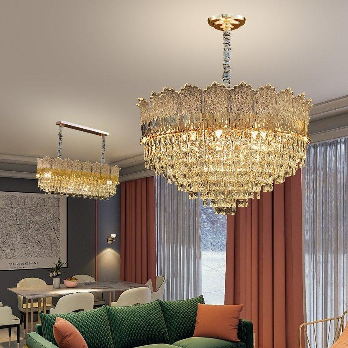 AM0620 — Imported K9 Crystal Chandelier for Living Rooms