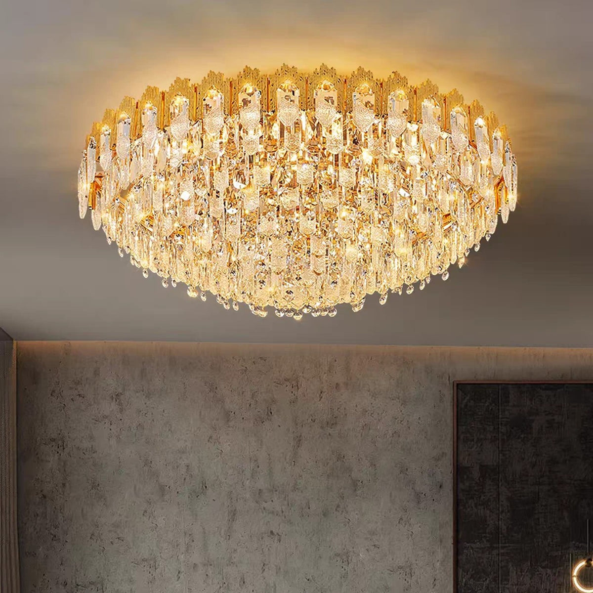 AM0676 — Light Luxury Crystal Ceiling Light for Living Rooms