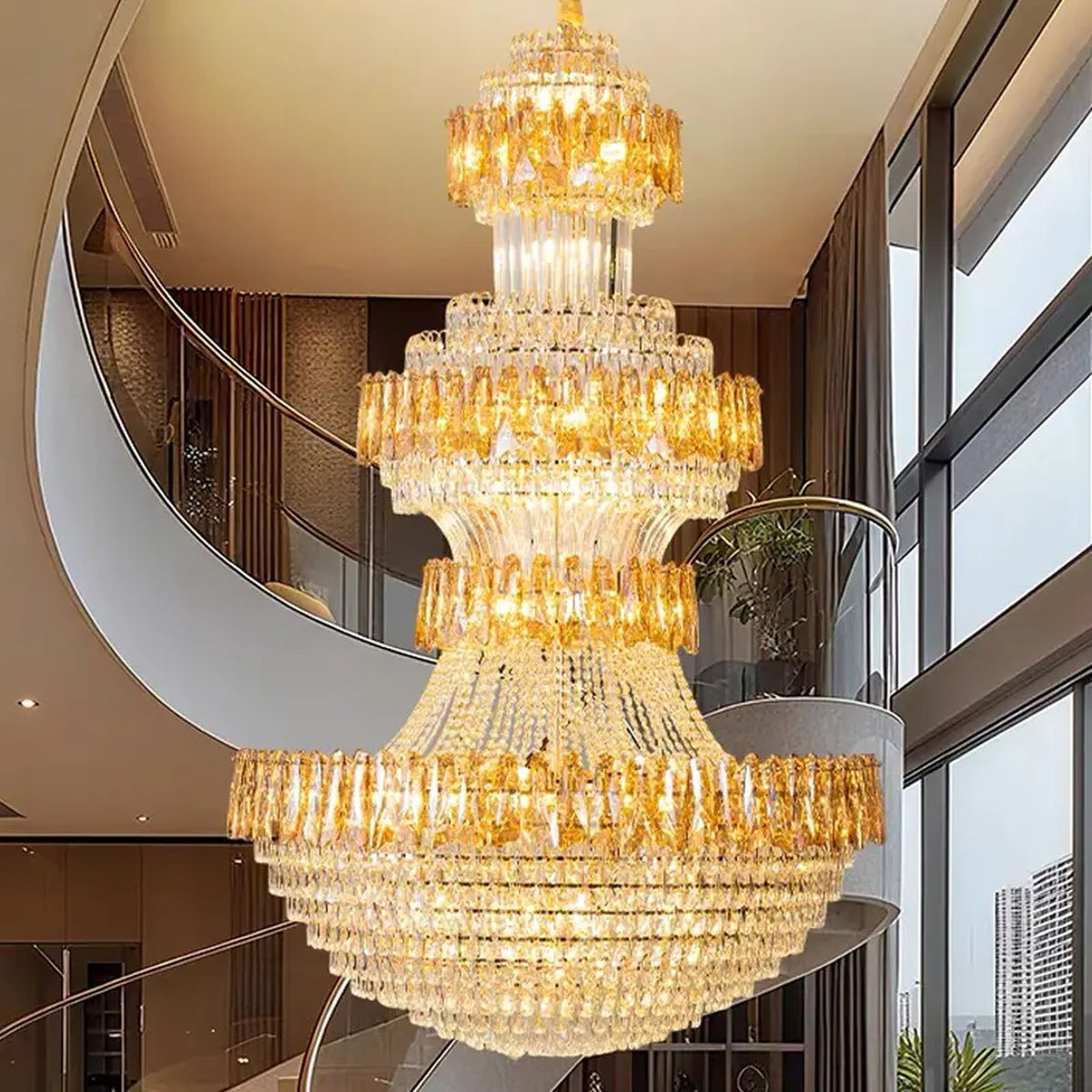 AM0540 — Light Luxury Crystal Chandelier for Living Rooms