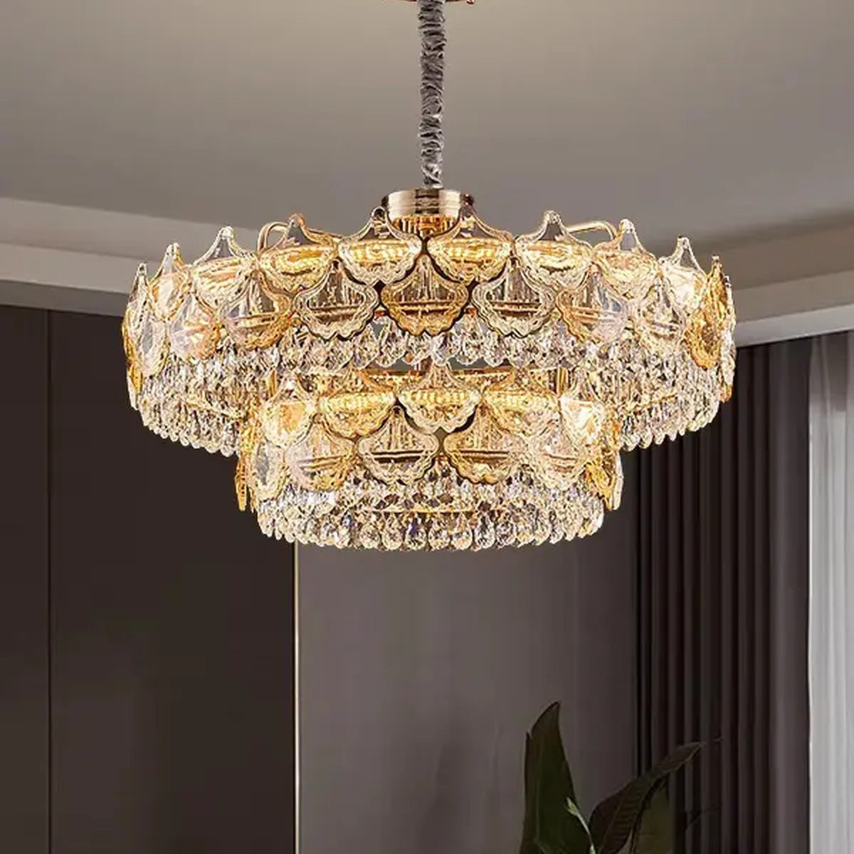 AM0612 — Light Luxury Crystal Chandelier for Living Rooms