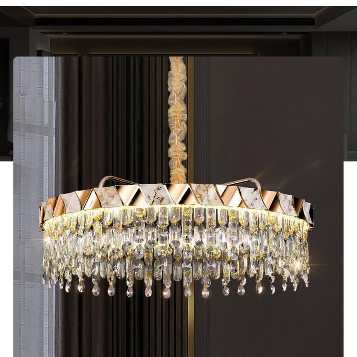 AM0522 — Postmodern Crystal Chandelier for Living Rooms