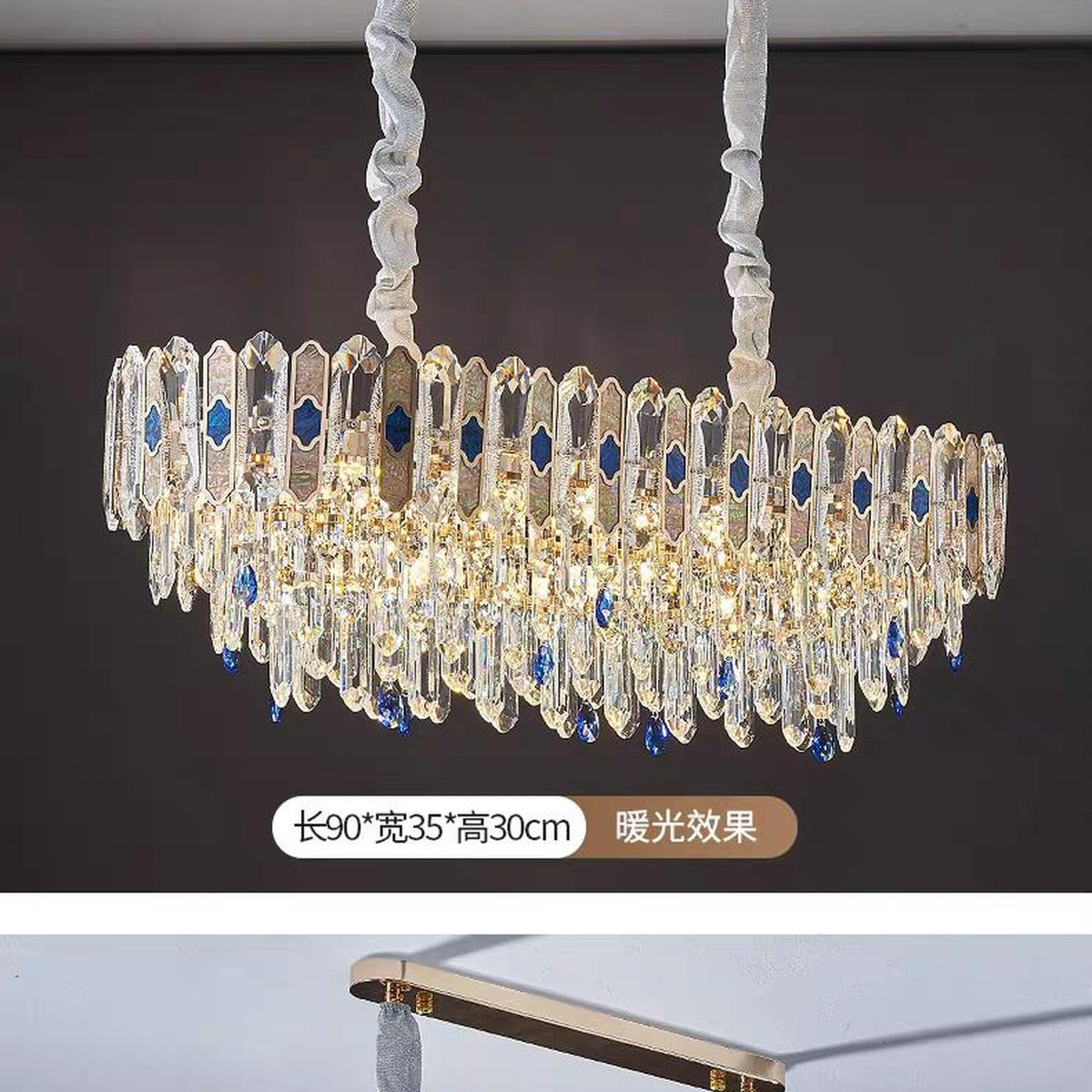 AM0687 — Light Luxury Crystal Chandelier for Living Rooms