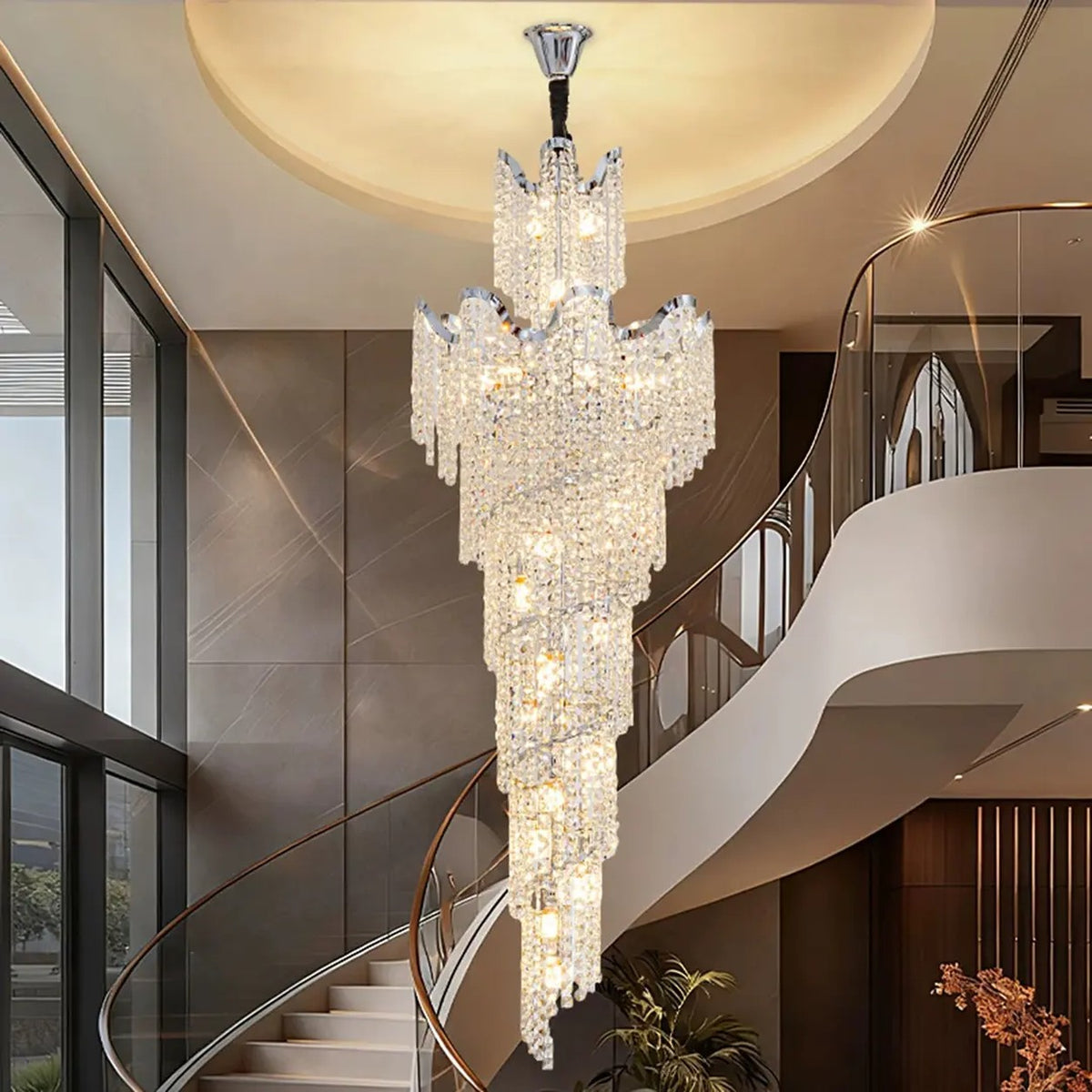 AM0591 — Light Luxury Stairwell Chandelier for Living Rooms