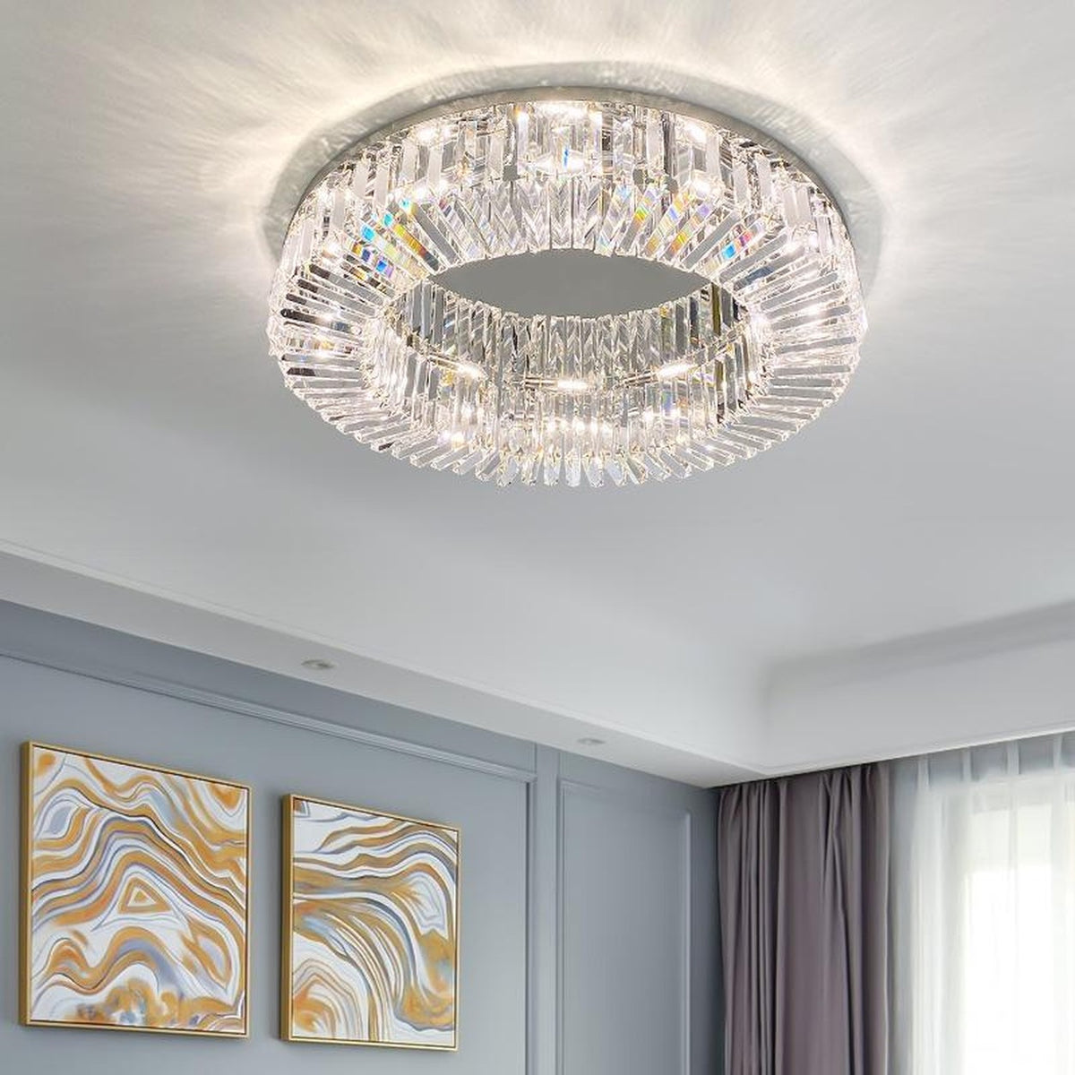 AM0543 — Modern Luxury Crystal Ceiling Light for Bedrooms