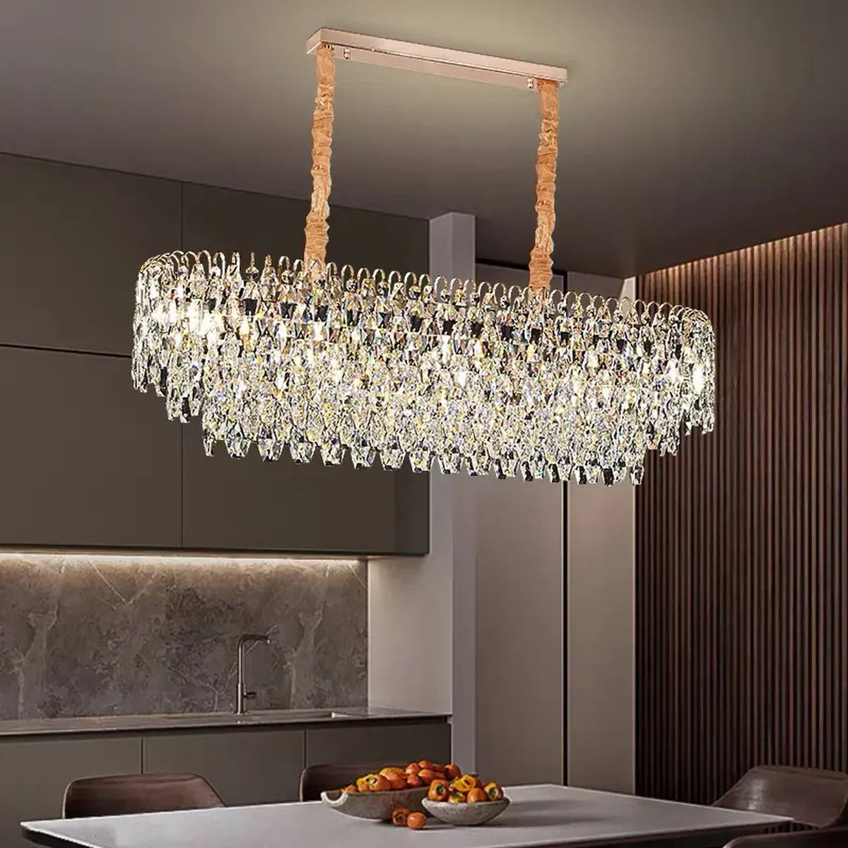 AM0523 — Light Luxury K9 Crystal Chandelier for Living Rooms