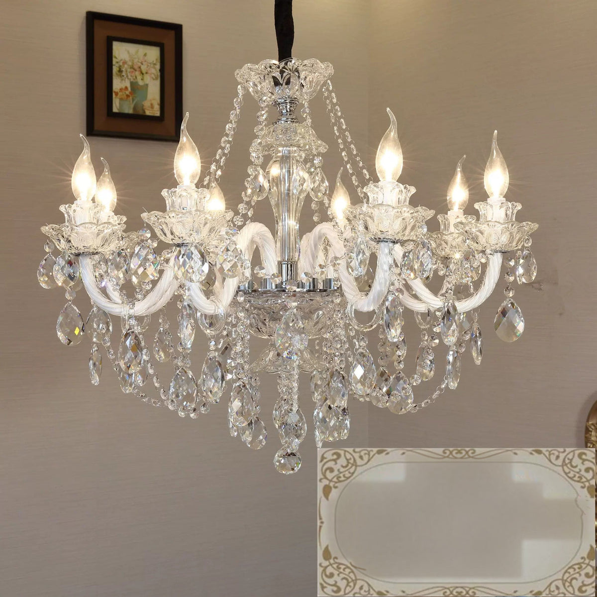 AM0836 — European Candle Grand Hall Crystal Chandelier for Living Rooms & Dining Rooms