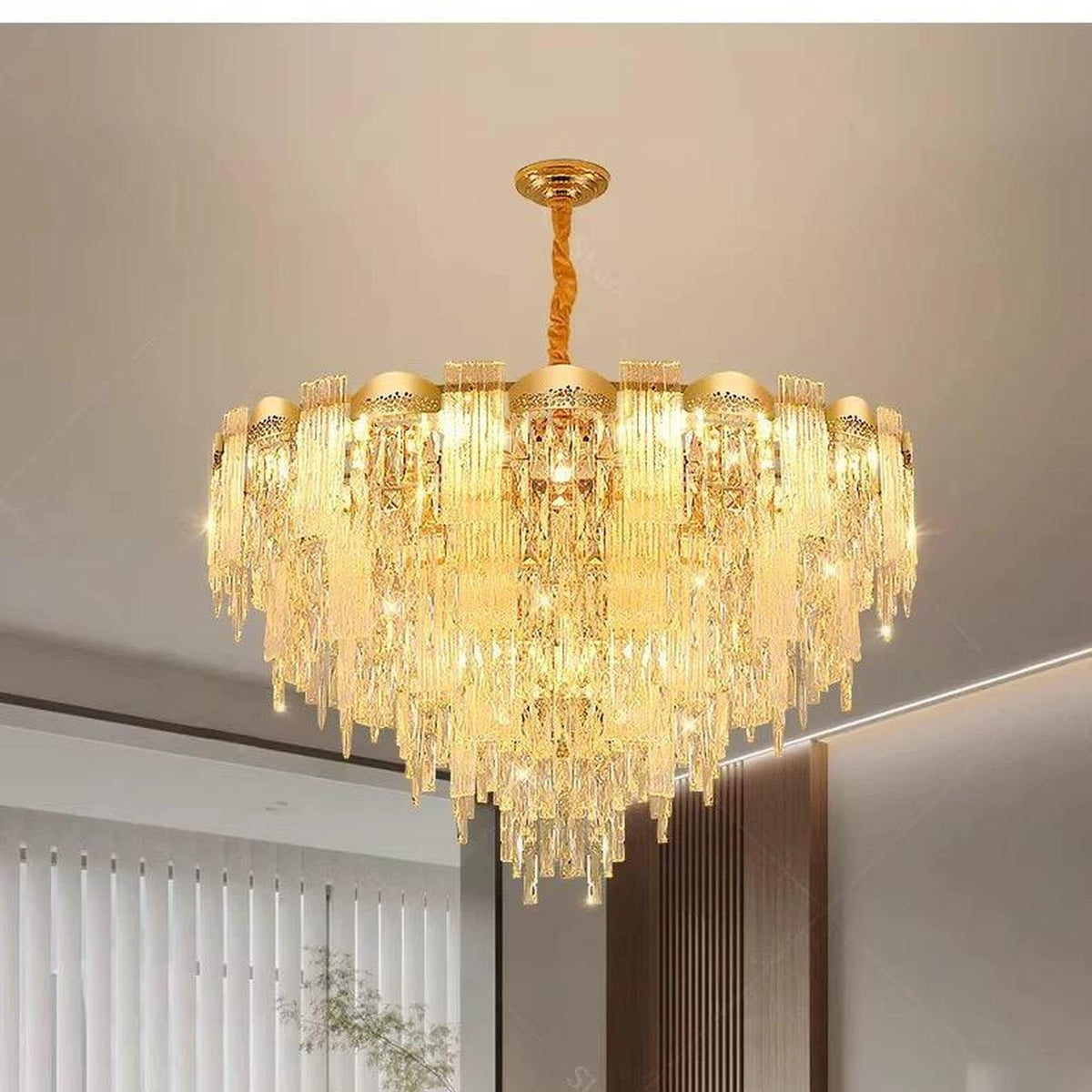 AM0695 — Modern Minimalist Crystal Chandelier for Living Rooms