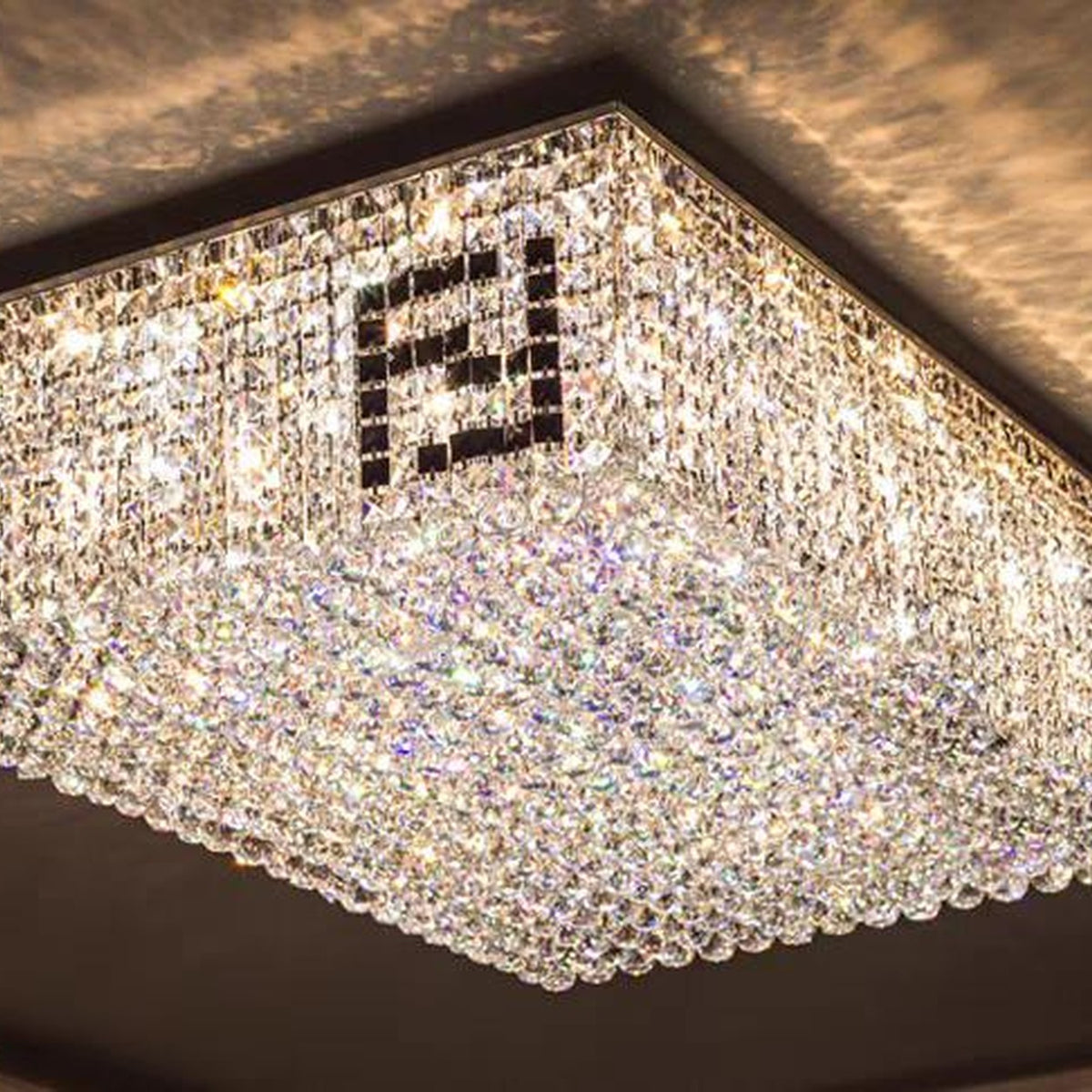 AM0704 — Modern Luxury Square Crystal Ceiling Light for Living Rooms
