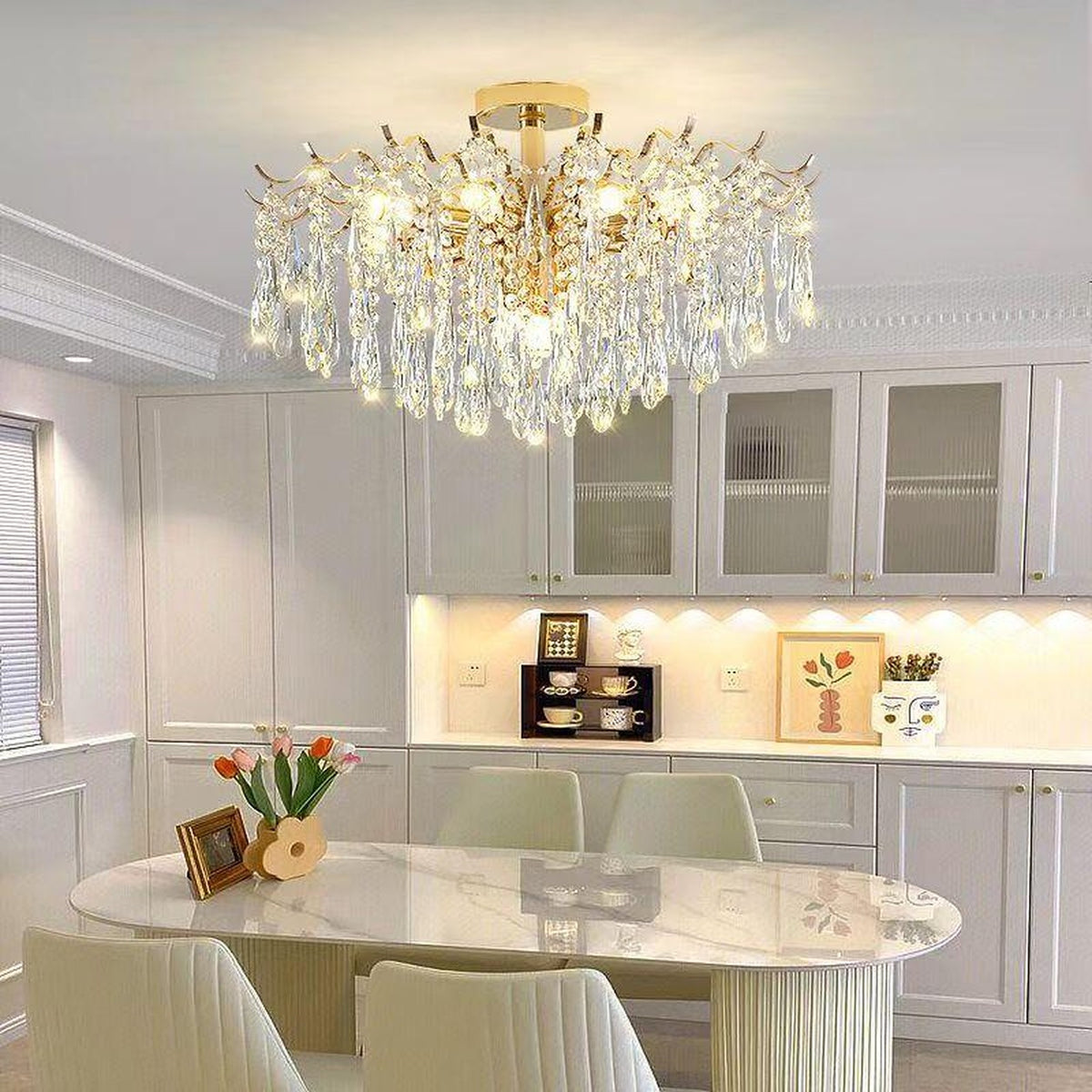 AM0562 — Postmodern Crystal Ceiling Light for Living Rooms