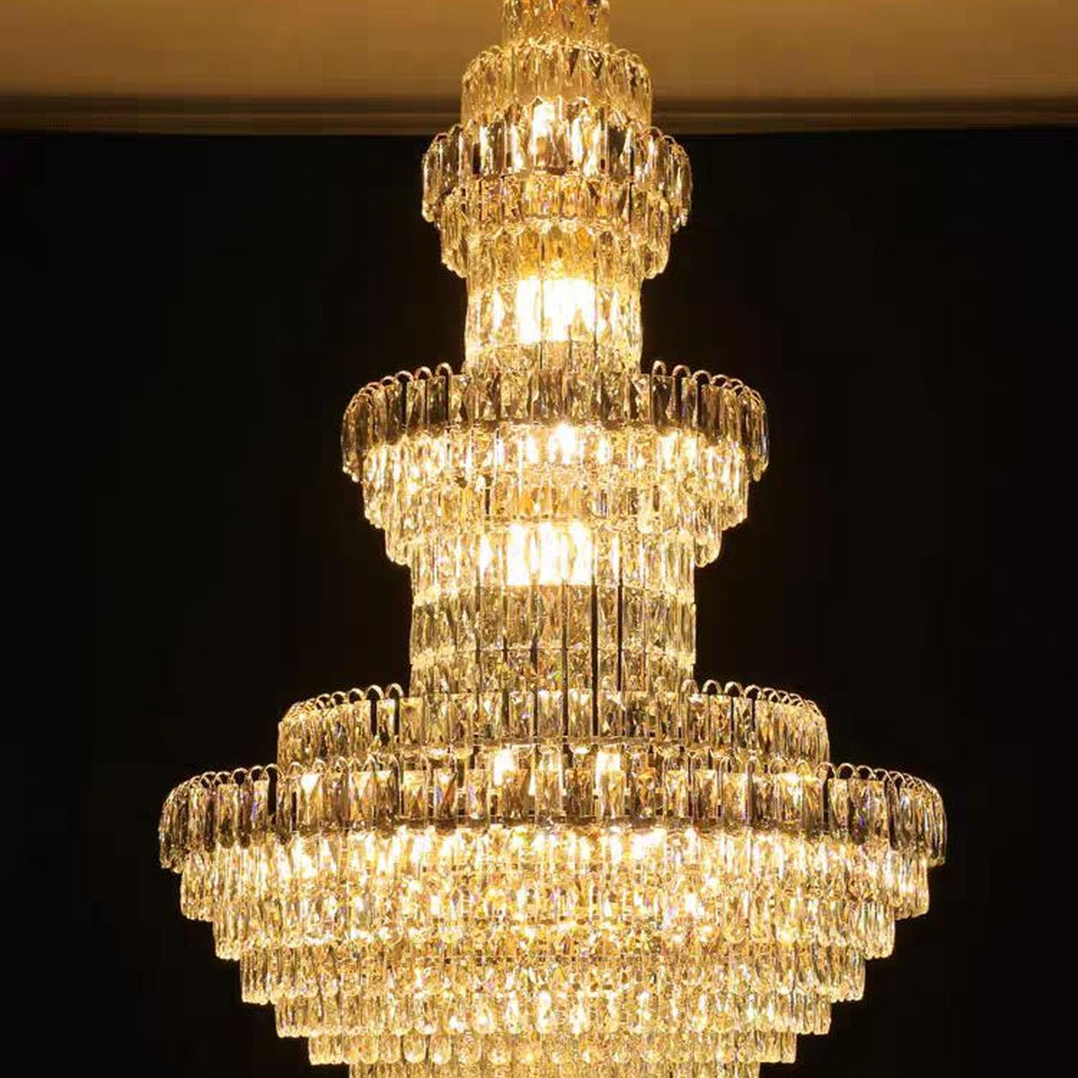 AM0529 — Postmodern Stairwell Crystal Chandelier for Living Rooms