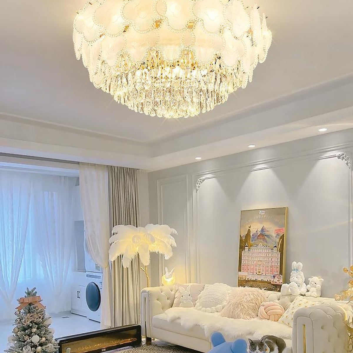 AM0493 — Light Luxury Crystal Chandelier for Living Rooms