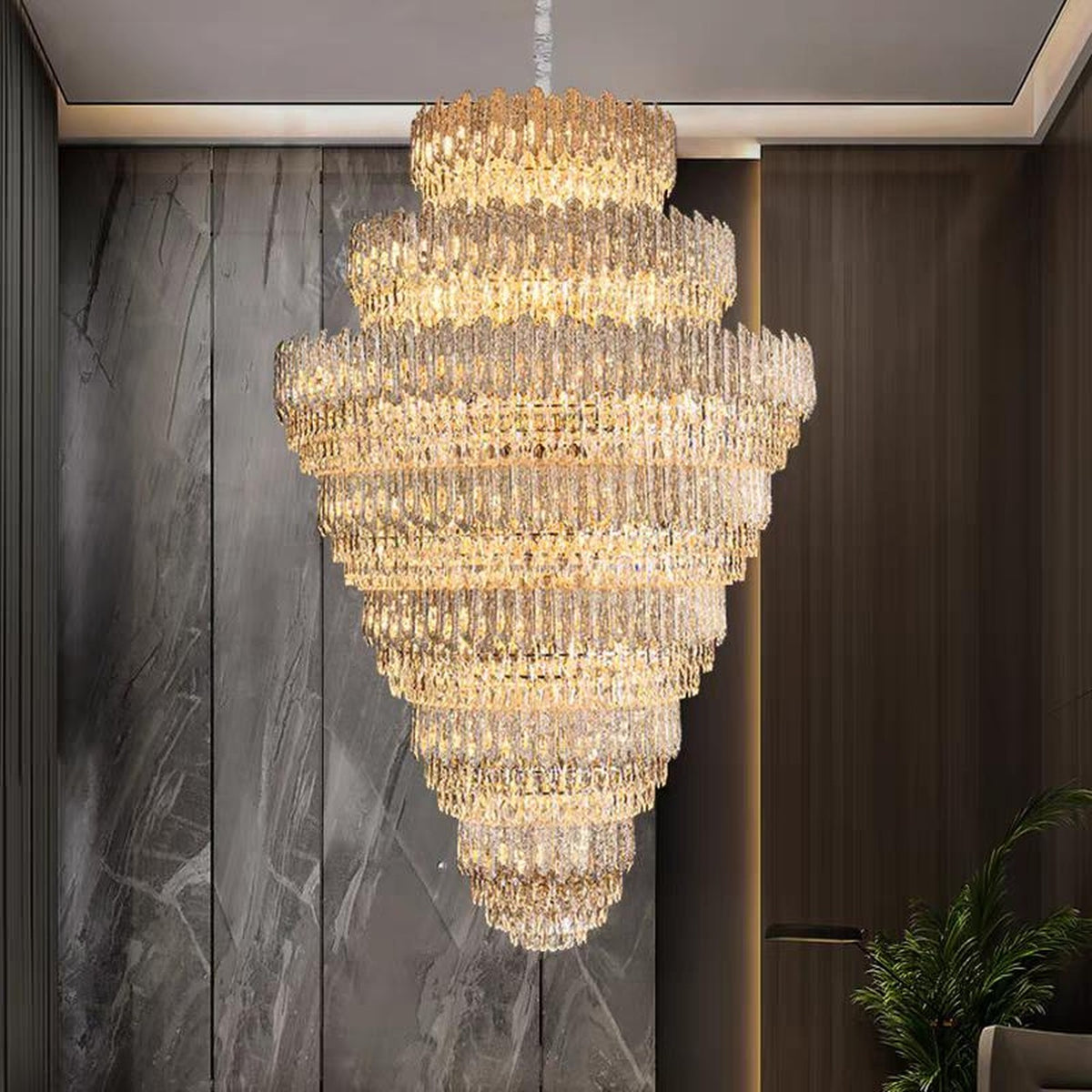 AM0595 — Light Luxury Crystal Chandelier for Living Rooms