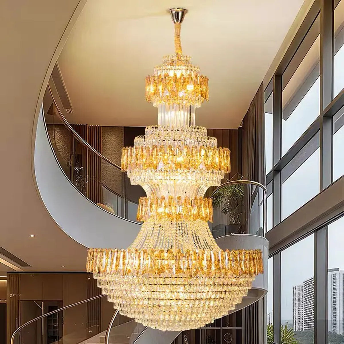 AM0540 — Light Luxury Crystal Chandelier for Living Rooms